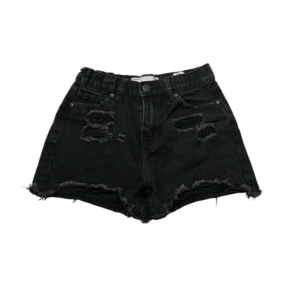 Urban Outfitters Black High-Waisted Distressed‎ Denim Shorts
